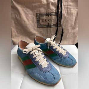 Gucci Wmns Rocket Suede Low 'Blue' size 8